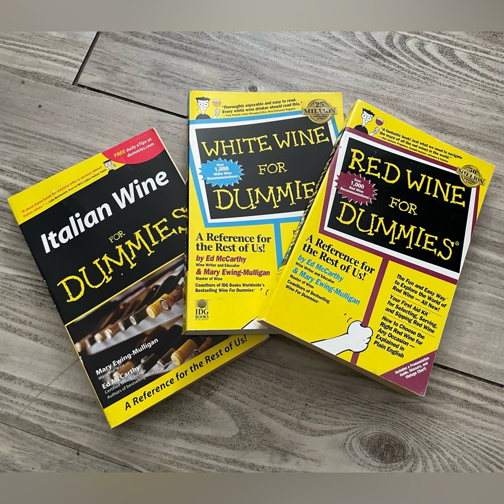 Itailian Wine for Dummies White Wine for Dummies & Red Wine for Dummies Set of 3